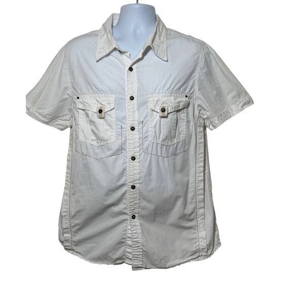 YAR X Ray Men’s White Utility Button Up Shirt XL – Streetwear Minimalist Core - Picture 1 of 10